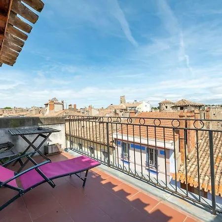 Wine Loft, Terrasse Et Vue Extraordinaire Sur La Cite Medievale Apartman