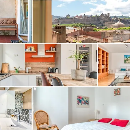 Wine Loft, Terrasse Et Vue Extraordinaire Sur La Cite Medievale Apartman Carcassone