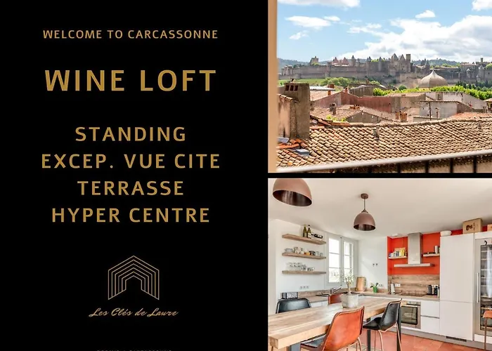 Wine Loft, Terrasse Et Vue Extraordinaire Sur La Cite Medievale Apartment